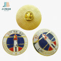 Meistverkaufte Produkte Runde Farbe Gold Plated Custom Button Pin